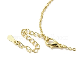 Brass Micro Pave Clear Cubic Zirconia Pendant Necklaces&nbsp;NJEW-B082-05A-G