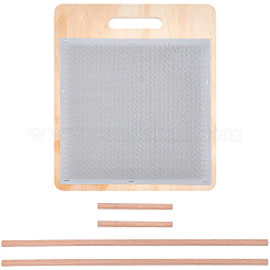 Rectangle Wood & Carbon Steel Wool Blending Board&nbsp;AJEW-WH20120-96