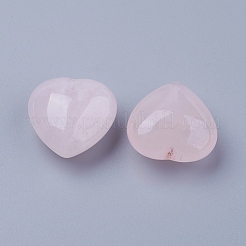 Natural Rose Quartz Heart Love Stones&nbsp;DJEW-P009-01B