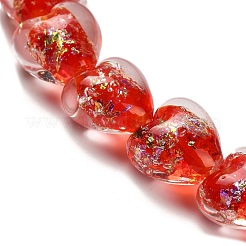 Handmade Dichroic Foil Glass Beads Strands&nbsp;DICH-U001-03G