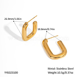 304 Stainless Steel Square Stud Earrings&nbsp;GI5172-1