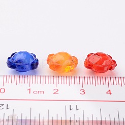 Mixed Color Transparent Faceted Flower Acrylic Beads&nbsp;X-TACR-S104-M