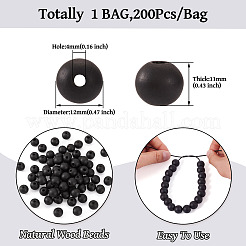 Natural Wood Beads&nbsp;WOOD-TA0001-18