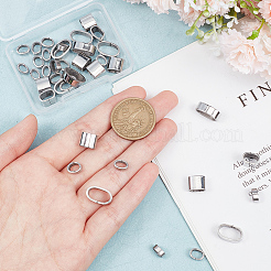 40Pcs 4 Styles 201 Stainless Steel Slide Charms/Slider Beads&nbsp;STAS-BC0003-65