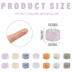 210Pcs 7 Styles Natural Flower Amazonite & Rose Quartz & Yellow Aventurine & Blue Aventurine(Dyed & Heated) & Labradorite & Red Aventurine & Lepidolite Beads&nbsp;G-YW0002-66