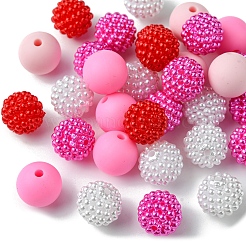 DIY Round Silicone & Acrylic & Berry Beads Making Findings Kits&nbsp;DIY-FS0006-26D