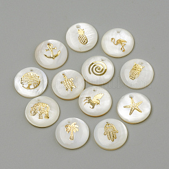 Natural Freshwater Shell Pendants&nbsp;SHEL-CJ0001-04