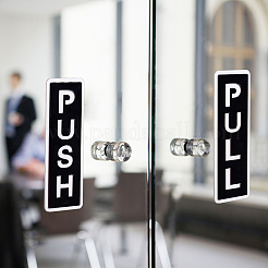 4Pcs 2 Styles Self Adhesive Acrylic Door Signs&nbsp;AJEW-GA0006-91A