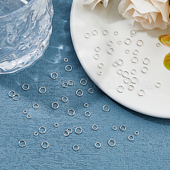 300Pcs 3 Styles Rack Plating Brass Open Jump Rings&nbsp;FIND-DC0006-44
