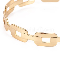 Long-Lasting Plated Brass Cuff Bangles&nbsp;BJEW-E370-08G