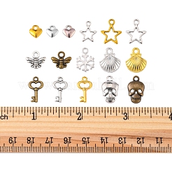 160Pcs 16 Style Tibetan Style Alloy Pendants&nbsp;TIBEP-FS0001-06AS
