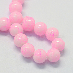 Baking Paint Glass Round Bead Strands&nbsp;DGLA-Q019-8mm-43