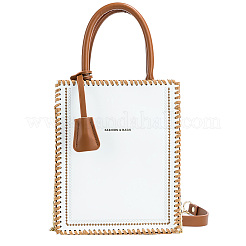 DIY Rectangle PU Leather Knitting Crochet Bags&nbsp;GN-TAC0003-08B
