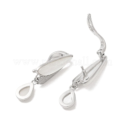 Teardrop Brass Fold Over Clasps&nbsp;KK-Z073-35P-01