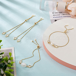Rack Plating Adjustable Brass Slider Bracelets&nbsp;YS-TAC0001-13G