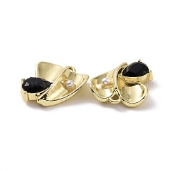 Rack Plating Alloy Glass Pendants&nbsp;FIND-I037-13G-01