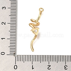 Brass Micro Pave Cubic Zirconia Pendants&nbsp;KK-M301-14G