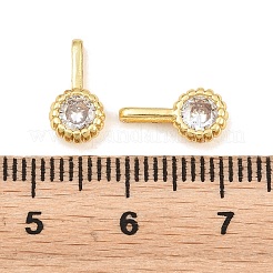 Brass Pave Cubic Zirconia Charms&nbsp;KK-K340-45G-02