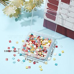 500Pcs 10 Colors 2-Hole Glass Seed Beads&nbsp;SEED-CN0001-03