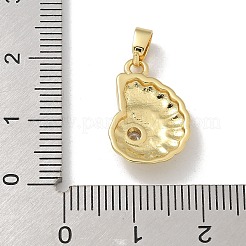 Brass Micro Pave Clear Cubic Zirconia Pendants&nbsp;KK-M300-03G-01