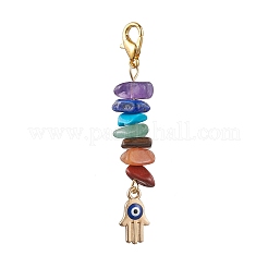 3Pcs 3 Styles Chakra Jewelry Alloy Enamel Pendant Decorations&nbsp;HJEW-JM01683