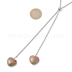 304 Stainless Steel Box Chain Lariat Necklaces&nbsp;NJEW-JN05889