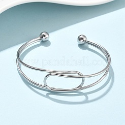 304 Stainless Steel Cuff Bangles&nbsp;BJEW-L682-034P