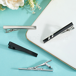 4Pcs 4 Styles Brass Tie Clip&nbsp;KK-GF0001-18