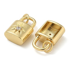 Rack Plating Brass Micro Pave Cubic Zirconia Pendants&nbsp;KK-K392-27G