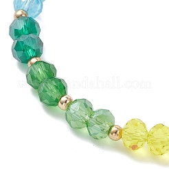 Chakra Electroplate Glass Beads Stretch Bracelets for Women&nbsp;BJEW-JB12803