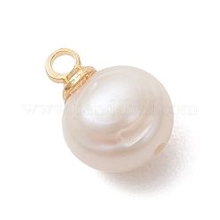 Natural Cultured Freshwater Pearl Two Sides Polished Charms&nbsp;PALLOY-JF04867