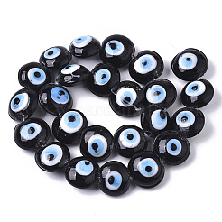 Handmade Evil Eye Lampwork Beads Strands&nbsp;X-LAMP-R143-04A