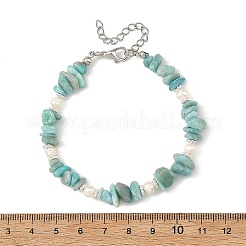 Natural Mixed Stone Chip and Potato Cultured Freshwater Pearl Beaded Bracelets for Women&nbsp;BJEW-JB14280