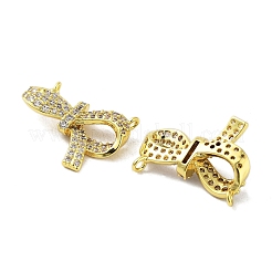 Rack Plating Brass Micro Pave clear Cubic Zirconia Pendants&nbsp;KK-A205-09G