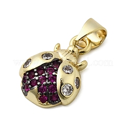 Brass Micro Pave Cubic Zirconia Pendants&nbsp;KK-I360-081G