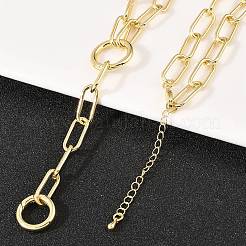 Brass Paperclip Chain Y Lariat Necklaces&nbsp;NJEW-H087-06E-G