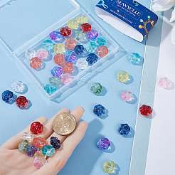 54Pcs 9 Colors Transparent Spray Painted Glass Beads&nbsp;GLAA-SC0001-80