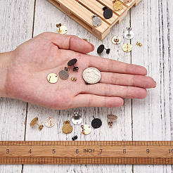 32Pcs 16 Styles 304 Stainless Steel Ear Stud Findings&nbsp;STAS-TA0001-37