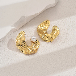 Textured Nuggets Stainless Steel Stud Earrings&nbsp;NW2943