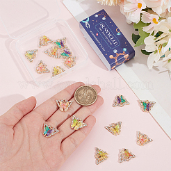 20Pcs Rack Plating Golden Alloy Pendants&nbsp;ALRI-SC0001-45