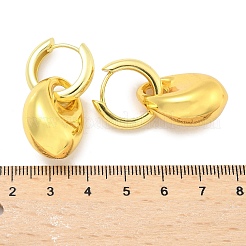 Nuggets Brass Hoop Earrings for Women&nbsp;EJEW-U057-06B-01G