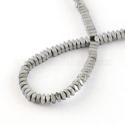 Square Electroplated Non-magnetic Synthetic Hematite Bead Spacers&nbsp;G-R259-77G