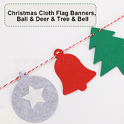 Christmas Cloth Flag Banners&nbsp;DIY-WH0401-91
