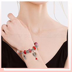 90Pcs 15 Styles Red Series Transparent Resin European Beads&nbsp;RPDL-SP0001-06