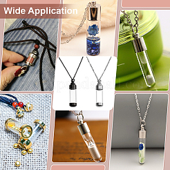 2Pcs 2 Styles Clear Acrylic Column Perfume Bottle Necklaces&nbsp;NJEW-PH0001-38