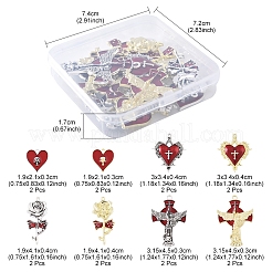 16Pcs 8 Styles Alloy Enamel Pendants&nbsp;FIND-FS0003-88
