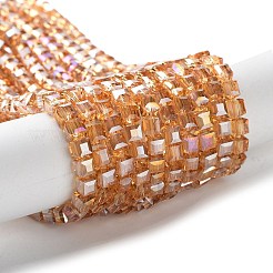 Electroplate Glass Bead Strands&nbsp;EGLA-J028-4x4mm-AB18
