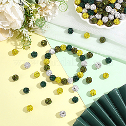 200Pcs 4 Colors Pave Disco Ball Beads&nbsp;RB-PA0001-12