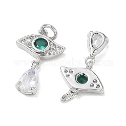 SHEGRACE Brass Cubic Zirconia Pendants&nbsp;XGRQ3K284-547P