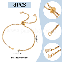 8Pcs 304 Stainless Steel Box Chain Slider Bracelet Makings&nbsp;AJEW-UN00017